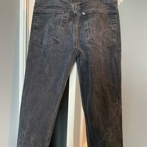 Vintage straight highway denim black jeans